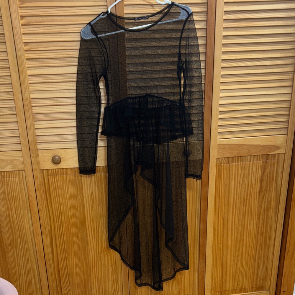 Elegant Black Sheer Dress